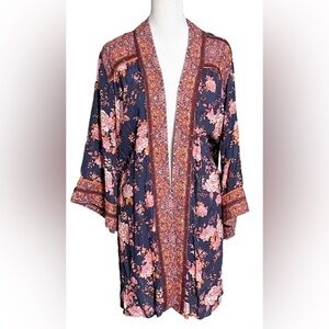MATILDA Jane Olivia Kimono Navy Pink & Gold Women’s (Sz M/L)